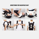 4-in-1 Baby Cuddler Carrier – Light Grey (3.5–12kg)