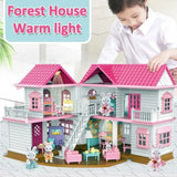 Sender Family Luxury Villa Doll House – DIY Playset with Lights & Bunnies