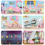Sender Family Luxury Villa Doll House – DIY Playset with Lights & Bunnies