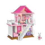Sender Family Luxury Villa Doll House – DIY Playset with Lights & Bunnies