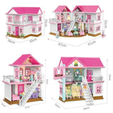 Sender Family Luxury Villa Doll House – DIY Playset with Lights & Bunnies
