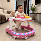 Foldable 3-in-1 Baby Walker with RGB Lights & Music