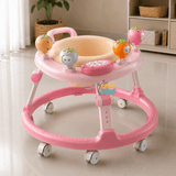 Foldable Baby Walker with Cute Fruit Activity Tray
