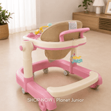 Foldable 3-in-1 Baby Walker with RGB Lights & Music