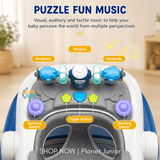 4-in-1 Foldable Baby Learning Walker with Activity Toy Tray