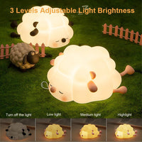 Sheep night light glowing in multicolour