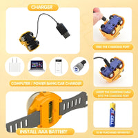 Mini wearable RC car toy - USB rechargeable with dustproof cover