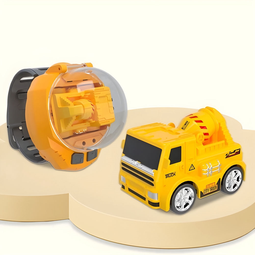 Watch car toy for kids - adjustable strap forward reverse control