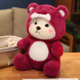 Red Teddy Bear Plush Toy with Cap – 25cm Soft Cuddly Bear