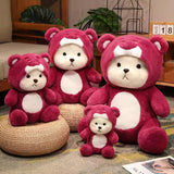 Red Teddy Bear Plush Toy with Cap – 25cm Soft Cuddly Bear