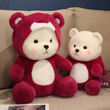 Red Teddy Bear Plush Toy with Cap – 25cm Soft Cuddly Bear