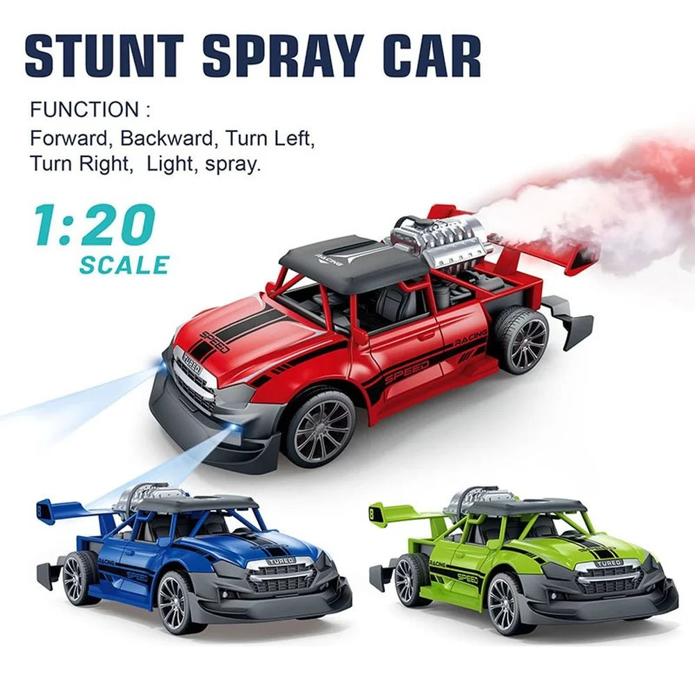 Speed X RC Stunt Car with Smoke Spray &amp; LED Lights