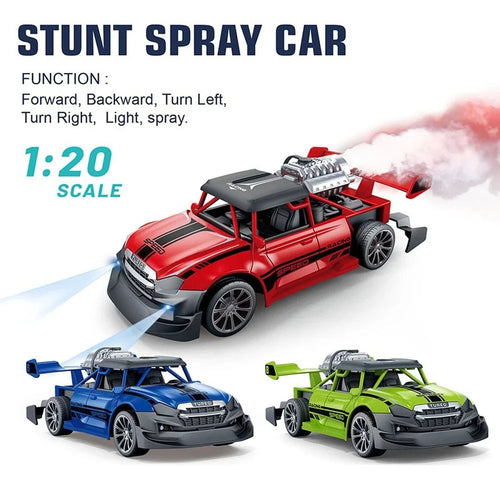 Speed X RC Stunt Car with Smoke Spray &amp; LED Lights