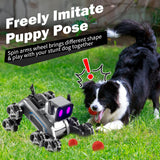 Stunt Spray RC Robot Dog with Watch & Remote Control | 8-Wheel LED 360° Stunts