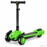 Green Supercar Style Kids Scooter with Light-Up Wheels