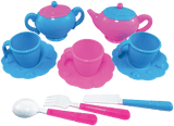Tea Set (Pink & Blue) - Cute Pretend Tea Party Toy for Kids