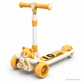 Teddy Bear Airplane Kids Scooter with Lights & Music