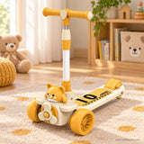 Teddy Bear Airplane Kids Scooter with Lights & Music