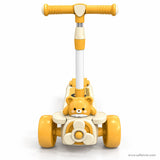 Teddy Bear Airplane Kids Scooter with Lights & Music