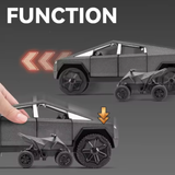 Tesla Pickup Truck Diecast Model – 1:24 Scale with Trailer &amp; Quad Bike