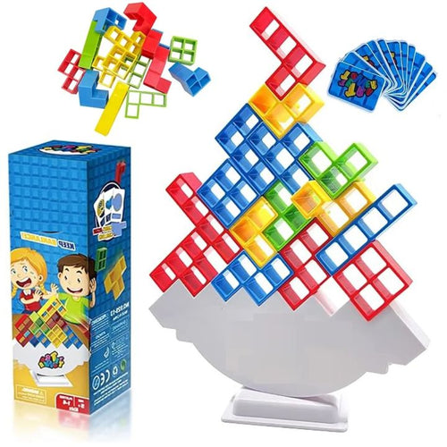 Tetra Tower Balance Stacking Game for Kids & Adults – Fun Puzzle Building Blocks Toy