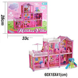 Three-Storey Barbie Doll House Villa – 117-Piece Playset