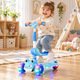 Blue Frog Kids Seat Scooter with LED Wheels & Music