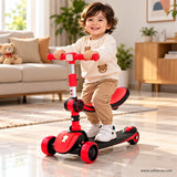 Kids Scooter with Removable Seat & LED Light-Up Wheels
