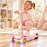 Pink Chick Kids Scooter with Removable Seat & LED Wheels