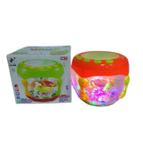 Touch Drum Fish Toy – Musical Baby Toy with Rotating Lights & Drum Sounds