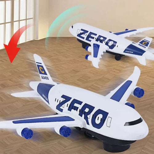Zero Aircraft Take-Off Toy Plane with Vibrant LED Lightning Effects for Kids