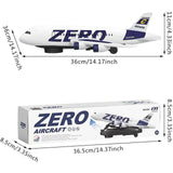 Zero Aircraft Take-Off Toy Plane with Vibrant LED Lightning Effects for Kids