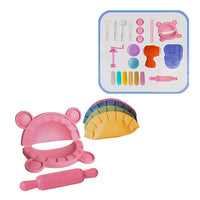 Clay noodle maker kit open showing tools and molds