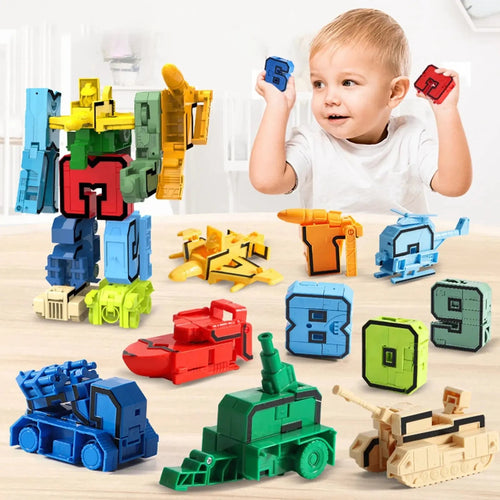 Transformer Robot With Number Figures (10 Digits)