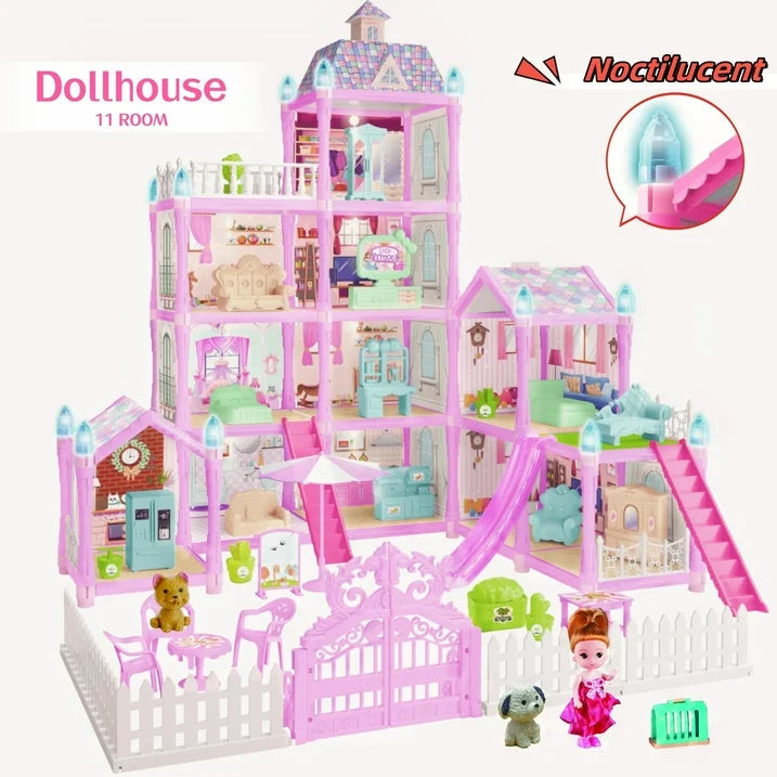 Villa Role Play Doll House – 275-Piece 11-Room Playset