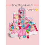 Villa Role Play Doll House – 275-Piece 11-Room Playset