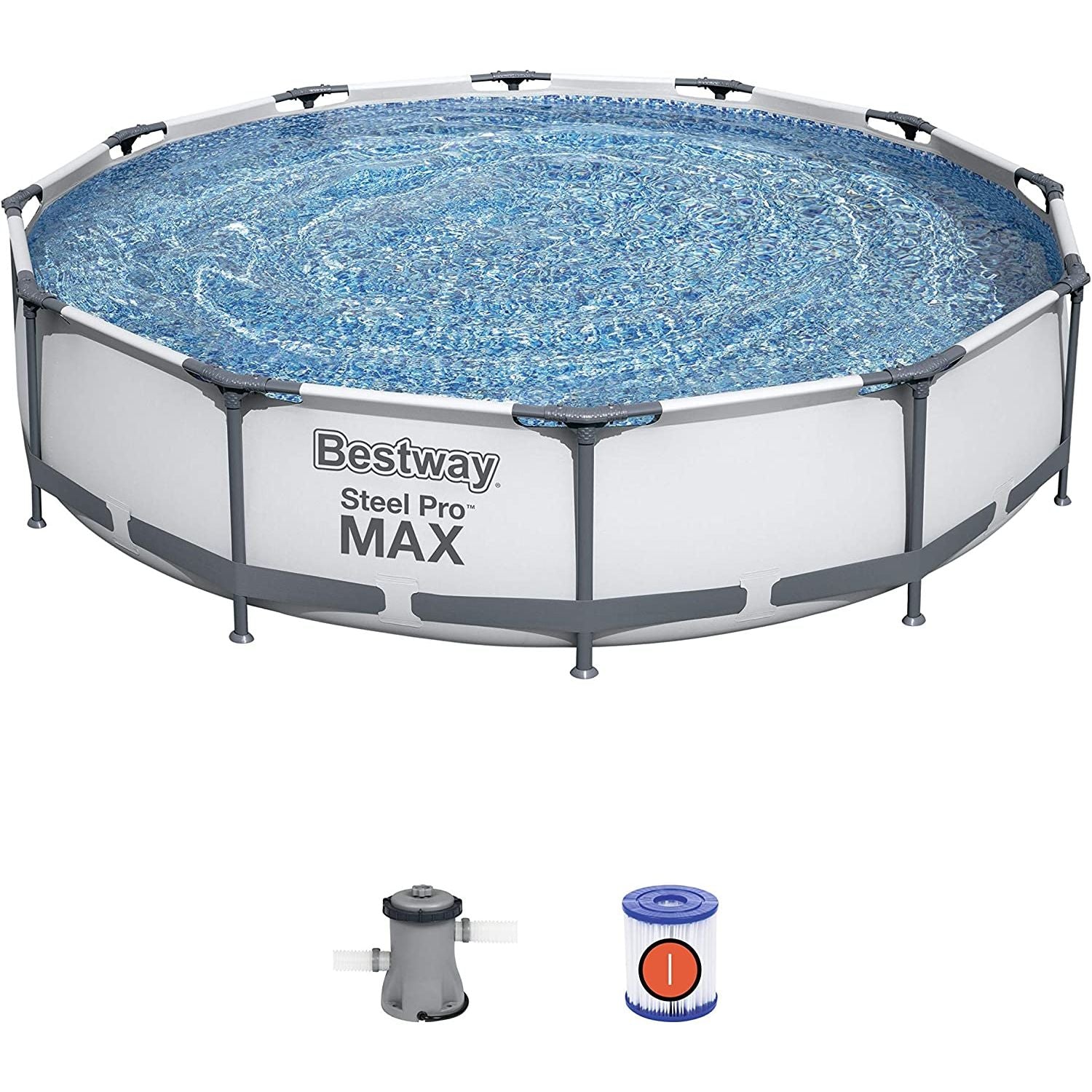 BESTWAY Steel Pro Round Pool 12ft | Frame Pool