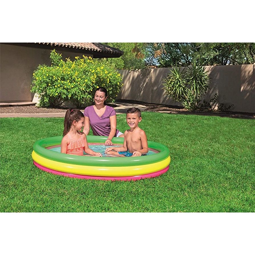 BESTWAY 3 Ring Kids Pool 5ft | Large Inflatable Summer Pool