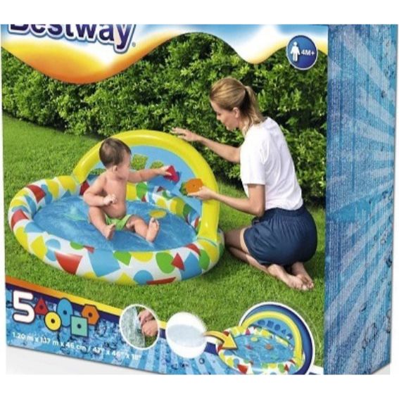 BESTWAY Learn & Splash Kids Pool 3.11ft | Inflatable Round Pool