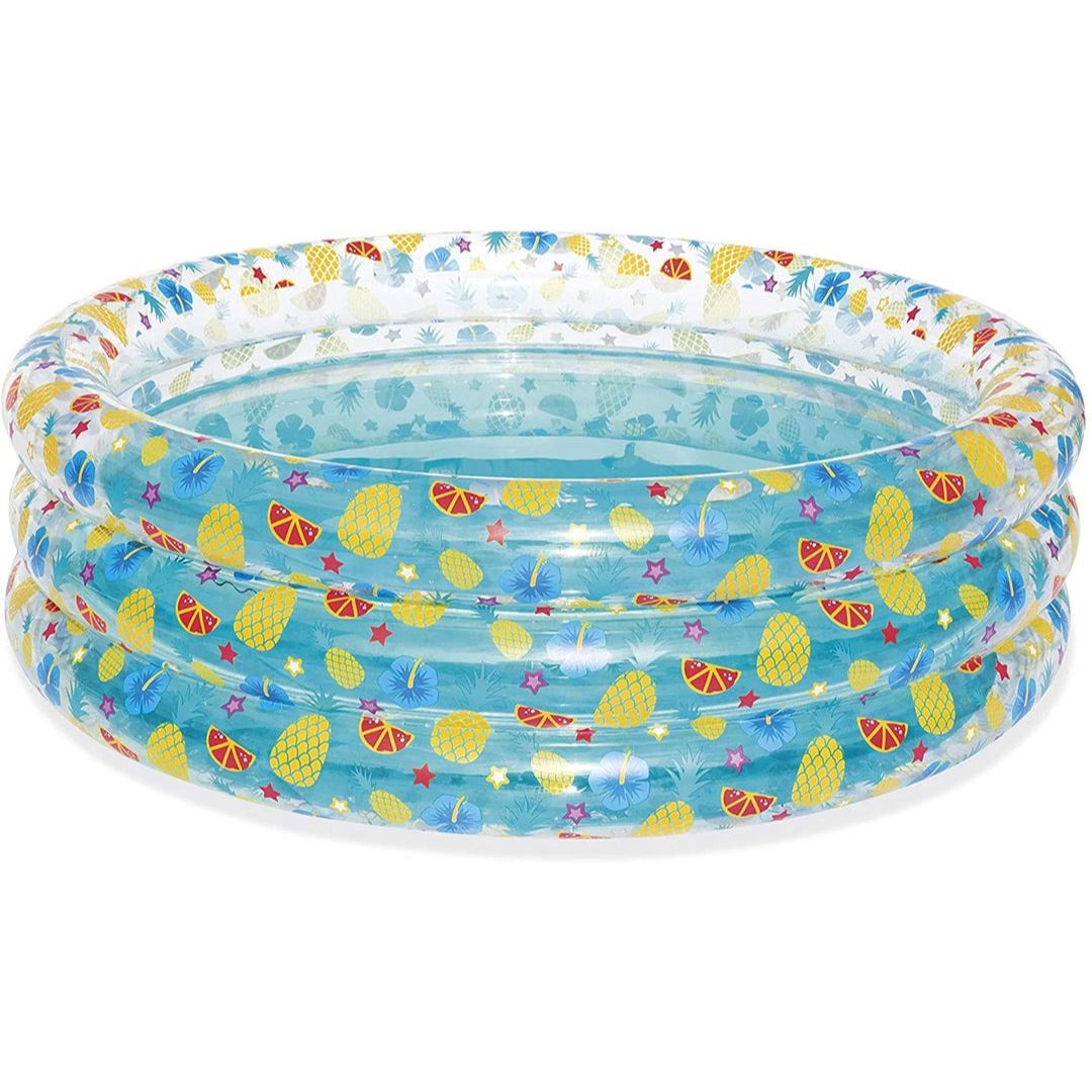 BESTWAY Ocean Life Kids Pool 4.11ft | Transparent Inflatable Pool