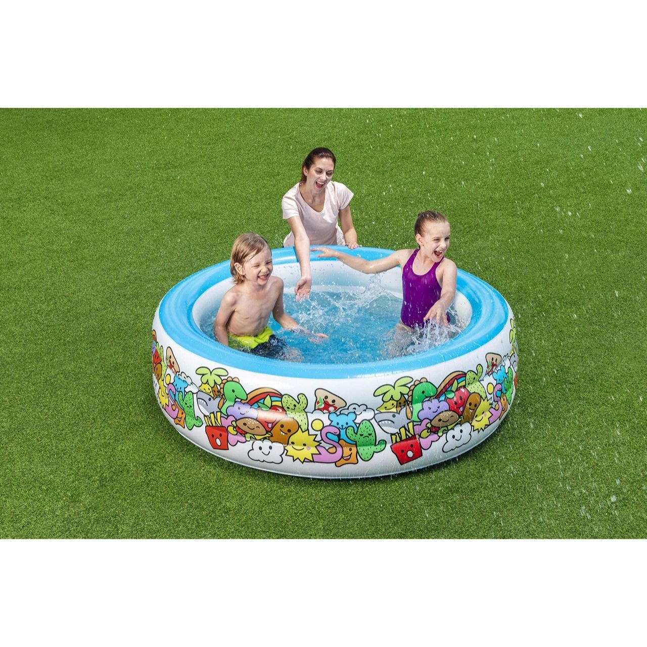 BESTWAY 3 Ring Kids Pool 6ft | Large Inflatable Family Pool