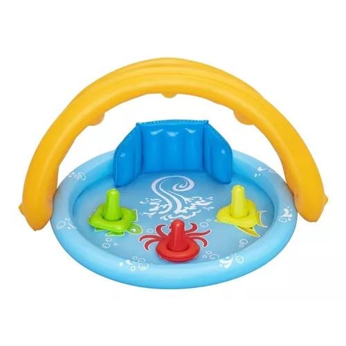 BESTWAY Baby Pool with Roof & Backrest | Inflatable Infant Pool