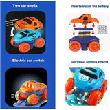 46 Pcs Flexible LED Race Car Track Set for Kids