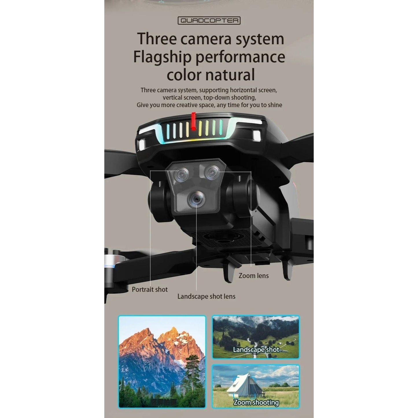 J6 Pro foldable drone arm close-up showing motor and propeller blade