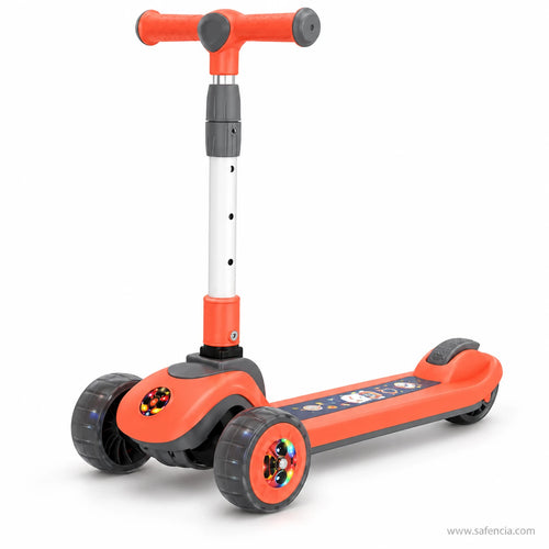 Wide Wheel Kids Scooter with Space-Print Deck & LED Wheels