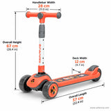 Wide Wheel Kids Scooter with Space-Print Deck & LED Wheels