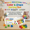 Wooden Colour & Shape Sorting Box | Montessori Educational Toy for Toddlers