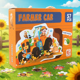 57 Pcs Farmer Tractor Floor Puzzle for Kids